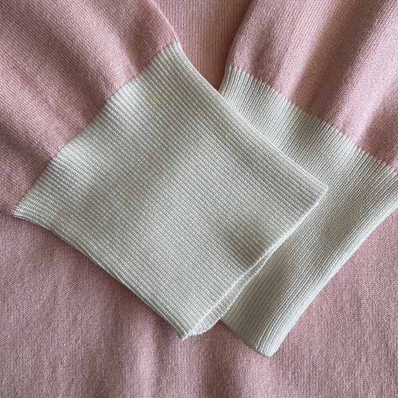 Tommy Hilfiger Woman's Layered Look Sweater, Size L, pink & white, tunic - Picture 8 of 12